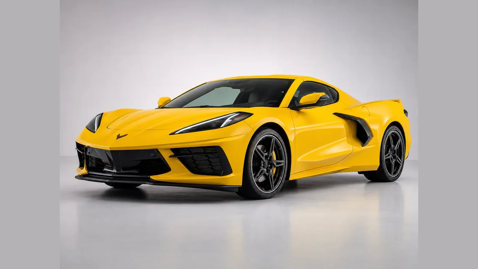 Chevrolet Corvette C8 mid-engine sports coupe, front three-quarter view