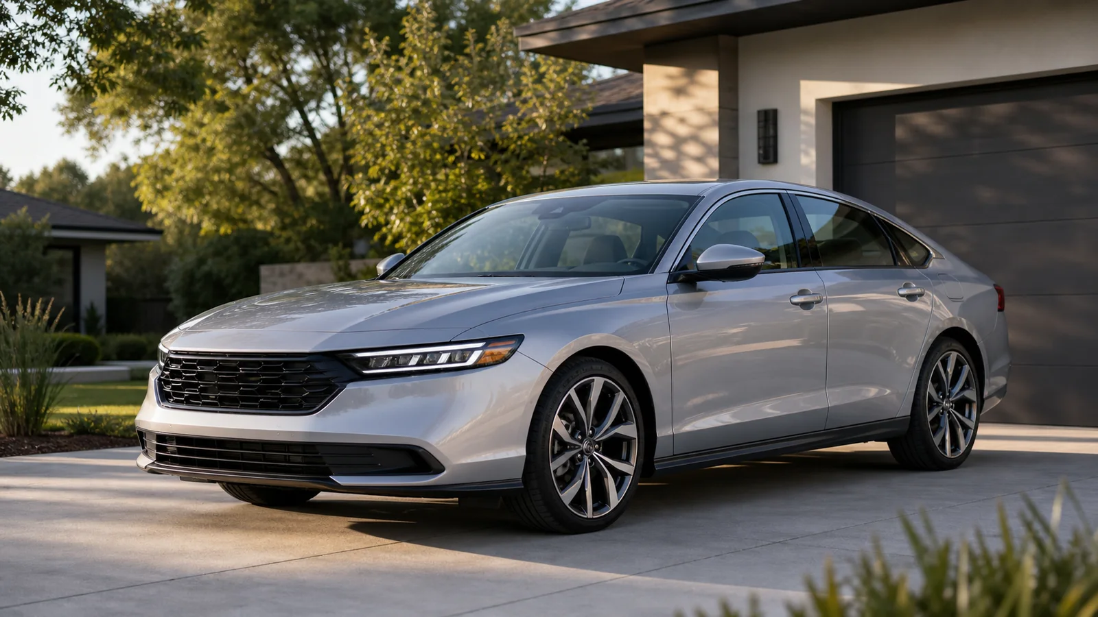 Honda Accord midsize sedan, front three-quarter view