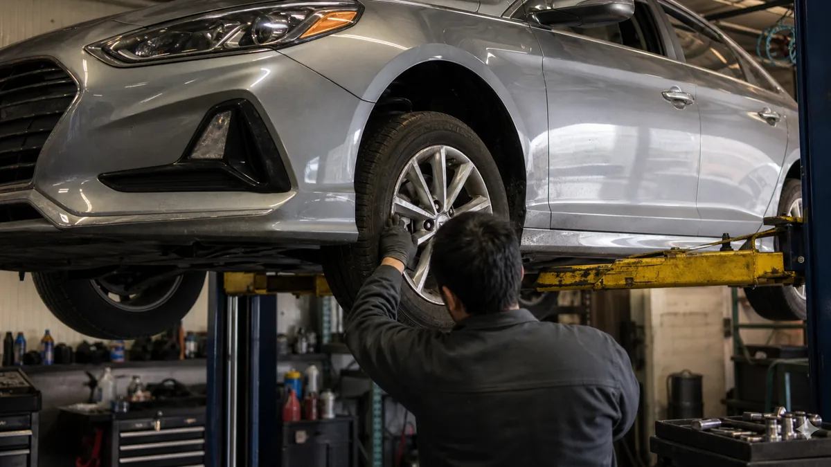 Hyundai Sonata hybrid and AWD tire inspection - Hyundai Sonata