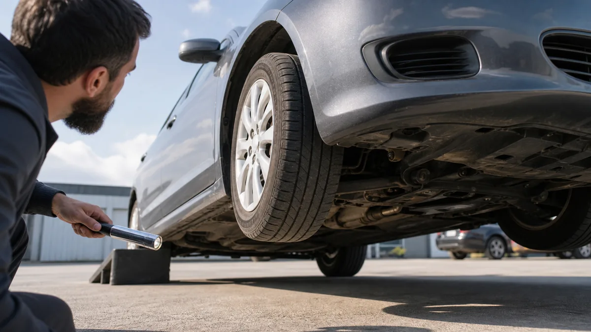 Toyota Corolla underside and tire inspection - Toyota Corolla
